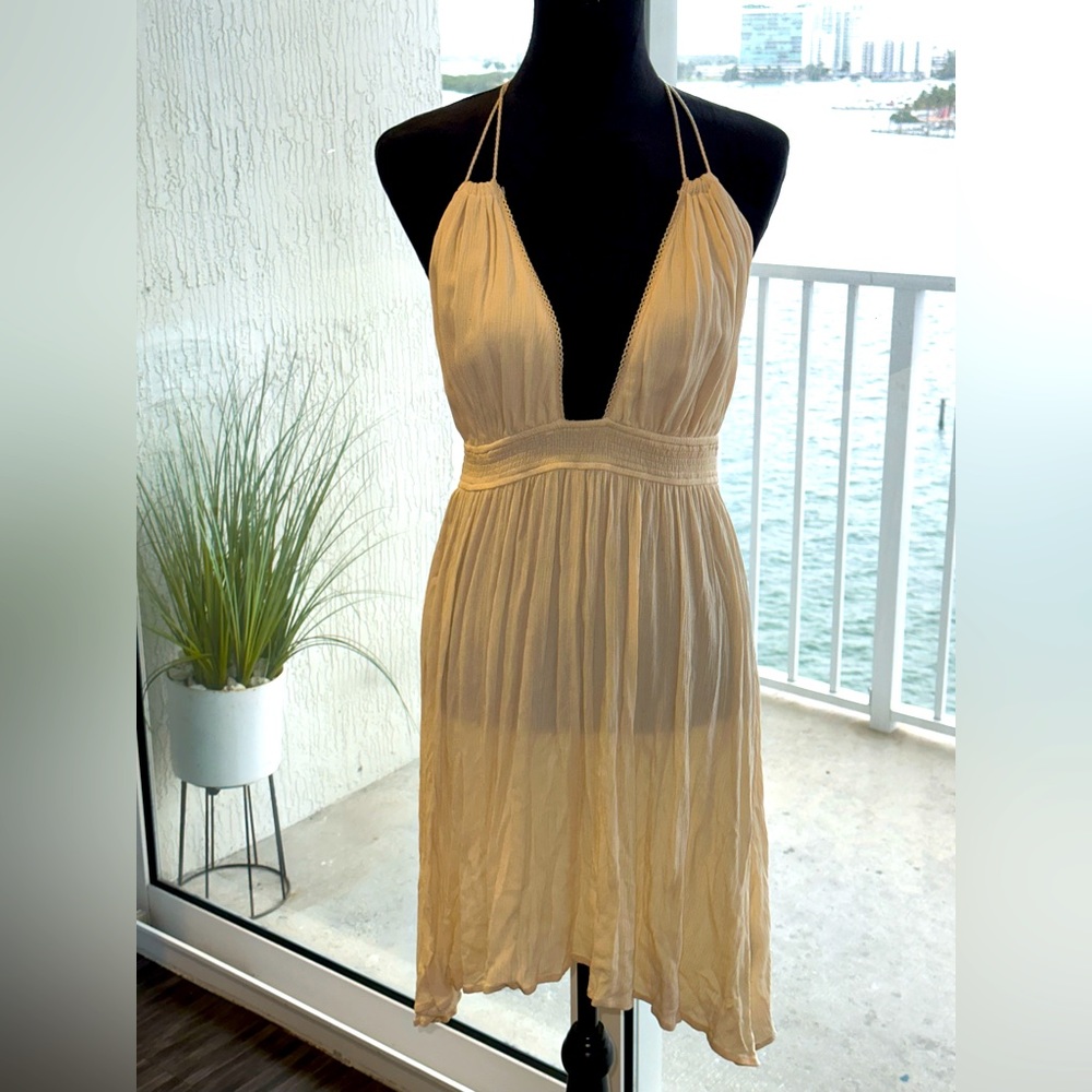 Halter dress with back out.